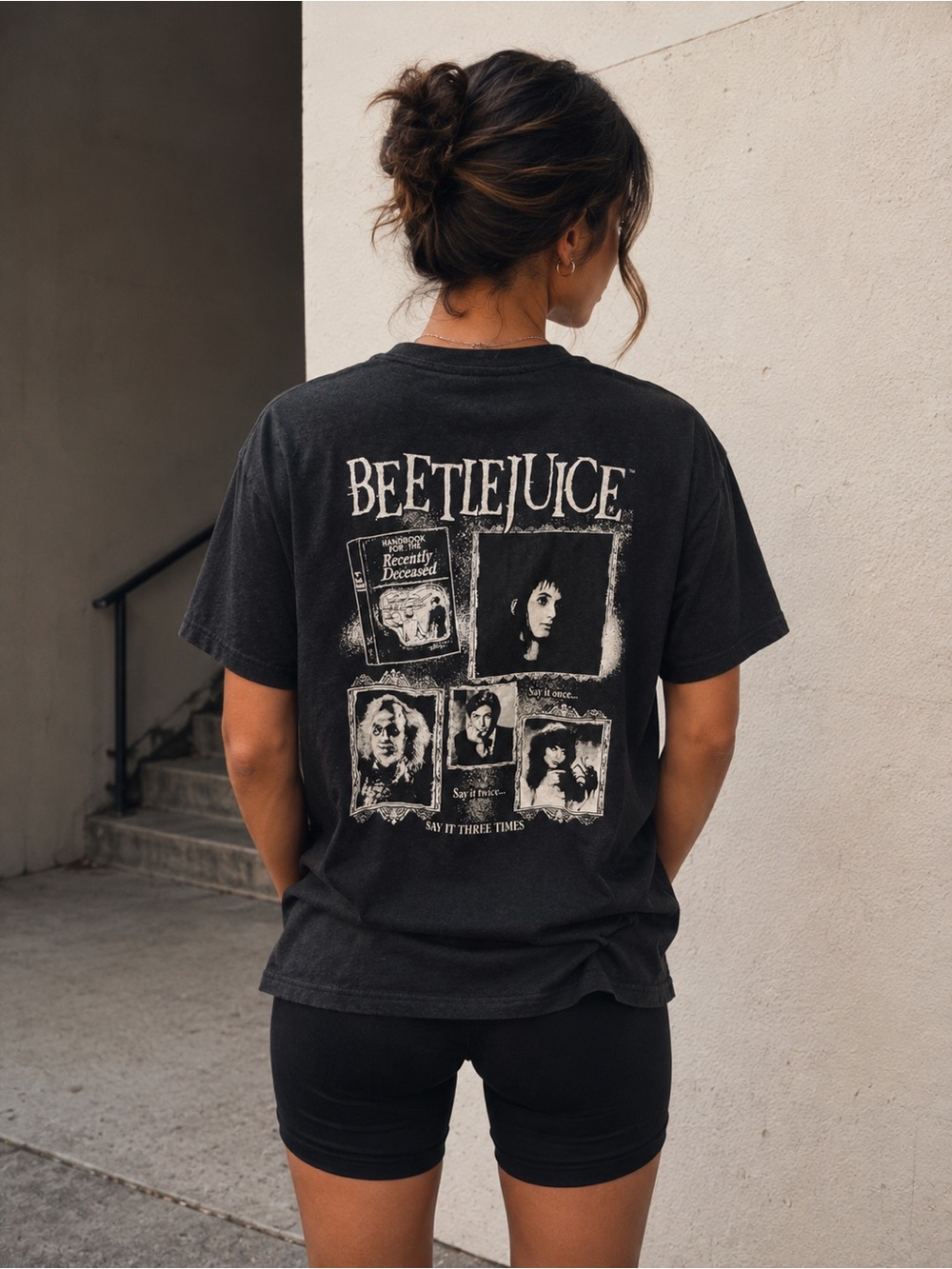 Beetlejuice T-shirt Cinemark Exclusive OLD Cast recently deceased xlarge